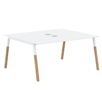 Двухместная рабочая станция FWST 1513 Белый/Белый Бук