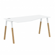 Стол эргономичный FCT 1567L Белый/Белый Бук