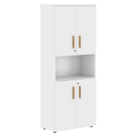 Шкаф с 2-мя комплектами глухих малых дверей FHC 80.4(Z) Белый