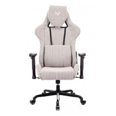 Кресло игровое Zombie VIKING LOFT серый Morris-1 гусин.лапка с подголов. крестовина металл