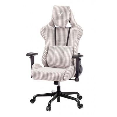 Кресло игровое Zombie VIKING LOFT серый Morris-1 гусин.лапка с подголов. крестовина металл