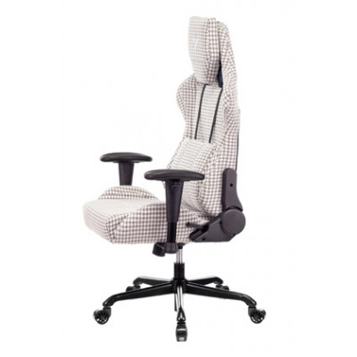 Кресло игровое Zombie VIKING LOFT серый Morris-1 гусин.лапка с подголов. крестовина металл