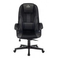 Кресло игровое Zombie 9 черный/серый искусст.кожа/ткань крестовина пластик