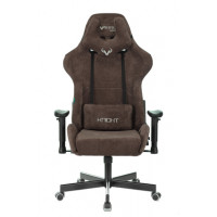 Кресло игровое Zombie VIKING KNIGHT Fabric темно-коричневый Light-10 с подголов. крестовина металл