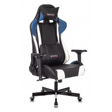 Кресло игровое Zombie VIKING TANK черный/синий/белый искусственная кожа с подголов. крестовина метал