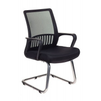 Кресло Бюрократ MC-209 черный TW-01 TW-11 сетка/ткань полозья металл хром