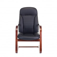 Кресло Бюрократ T-9923WALNUT-AV черный кожа полозья дерево