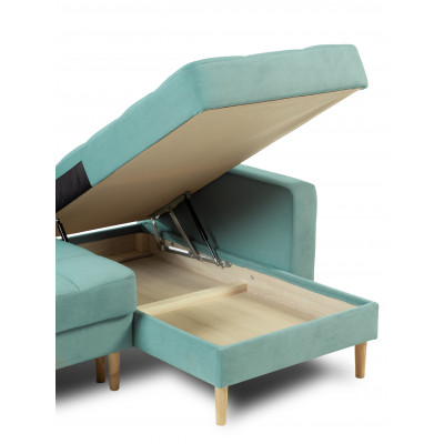 Диван КАНЗАС ДУ, ткань Ameli 06 (мята) велюр