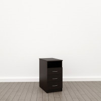 Тумба приставная для радиусного стола с открытой полкой 22 мм (П-25), Венге