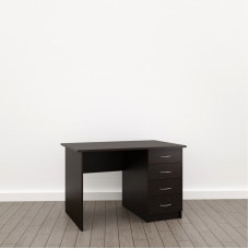 Стол прямой с тумбой 22 мм (П-15), Венге