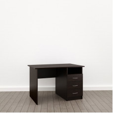 Стол прямой с тумбой малый 22 мм (П-14), Венге