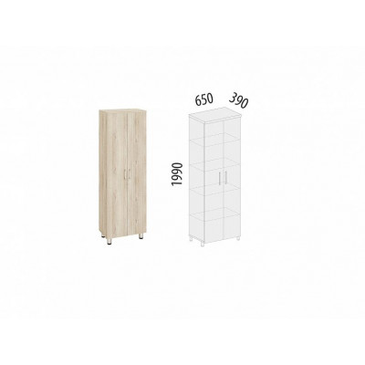 Шкаф с полками Лидер 84.12, Дуб Кронберг