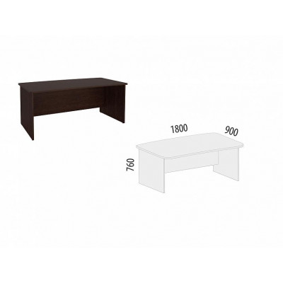 Стол руководителя Лидер-Престиж 83.17, Дуб Венге