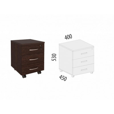 Тумба с ящиками Лидер-Престиж 83.10, Дуб Венге