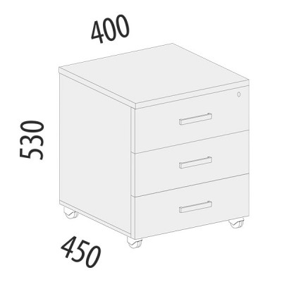 Тумба с ящиками Лидер-Престиж 83.10, Дуб Венге