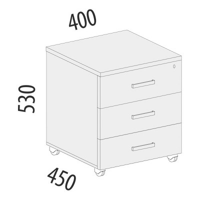 Тумба с ящиками Лидер 84.10, Дуб Кронберг