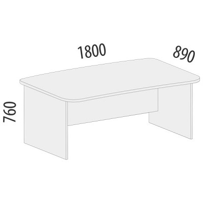 Стол руководителя Лидер 84.01, Дуб Кронберг