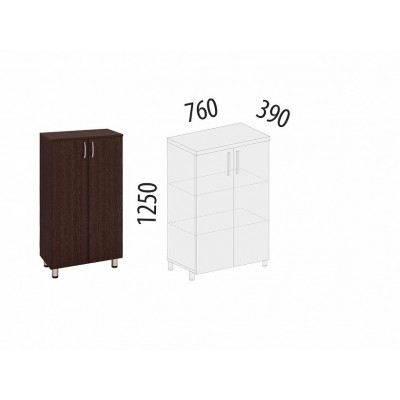 Шкаф с полками Лидер-Престиж 83.30, Дуб Венге