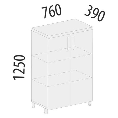 Шкаф с полками Лидер-Престиж 83.30, Дуб Венге