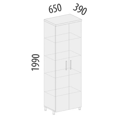 Шкаф с полками Лидер 82.12, Орех Пегас