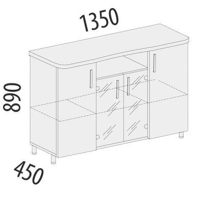 Тумба Лидер 82.07, Орех Пегас