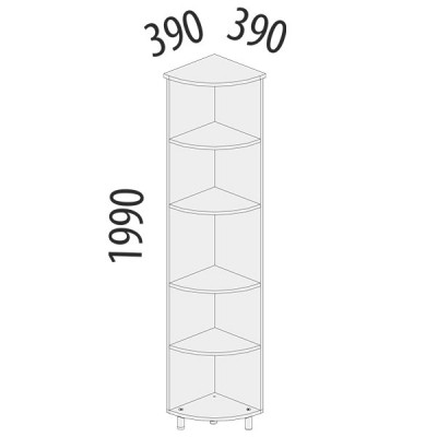 Стеллаж угловой 83.14 Венге