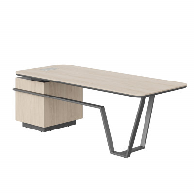 Стол с малой тумбой СФ-571101.1 Дуб светлый-антрацит