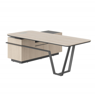 Стол с большой тумбой СФ-571201.1 Дуб светлый-антрацит