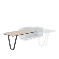 Брифинг-приставка СФ-573415.1 Дуб светлый-антрацит