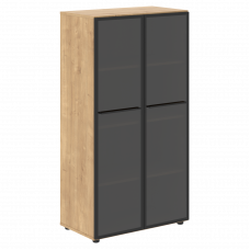 Шкаф со стеклянными дверьми 800х430х1517 LMC 80.2 Дуб Бофорд