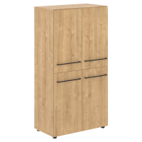 Шкаф с 2-мя комплектами глухих малых дверей 800х430х1517 LMC 80.4 Дуб Бофорд