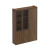 Шкаф комбинированный (со стеклом + для одежды узкий) МК 358 орех тоскана