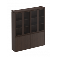 Шкаф для документов со стеклянными дверями Mark МК 360 ДА дуб альпийский