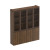 Шкаф для документов со стеклянными дверьми МК 360 орех тоскана