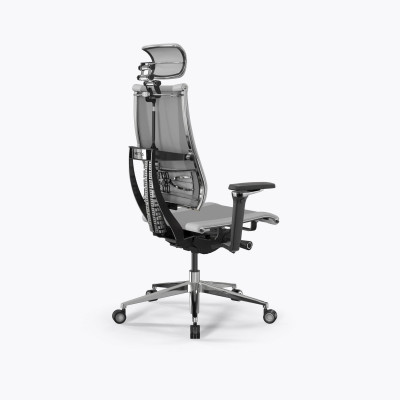 Кресло Y 4DF B2-14D - YM93+Infinity /Kc09/Nc09/D15P/H13mL-3D(M26.B32.G25.W04) (Св.серый-Белый)