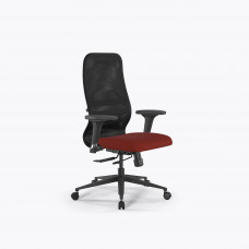 Кресло SynchroSit 8 B2-9D - X2+Bahama /Uh00/Wh12/D02P(M18.B11.G19.W02) (Черный-Красный)