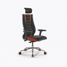 Кресло SynchroSit 10 B2-160D - X2+Extra /Km39/Wm12/D03P/H13mL-2D(M24.B23.G18.W37) (Черный-Оранжевый)
