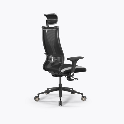 Кресло SynchroSit 10 B2-170D - T+UMF(SY271)+Extra /Kb38/Wh09/D02P/H13mL-Pf-1DF(M18.B11.G19.W31) (Черн-Белый)