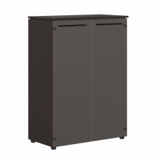 Шкаф со стеклянными дверьми 854х423х1188 MMC 85.2 Дуб Базель/Венге