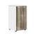 Шкаф колонка с глухой малой дверью 429х423х821 MLC 42.1 Дуб Базель/Белый