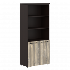 Шкаф с 1 комплектом глухих малых дверей 854х423х1956 MHC 85.5 Дуб Базель/Венге