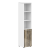 Шкаф колонка с глухой малой дверью 429х423х1956 MHC 42.5 Дуб Базель/Белый