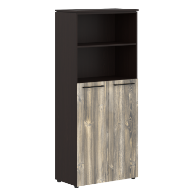 Шкаф с глухими средними дверьми 854х423х1956 MHC 85.6 Дуб Базель/Венге