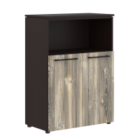 Шкаф с глухими малыми дверьми 854х423х1188 MMC 85.3 Дуб Базель/Венге