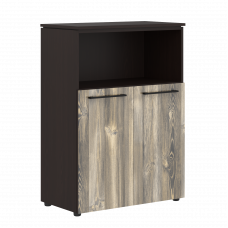 Шкаф с глухими малыми дверьми 854х423х1188 MMC 85.3 Дуб Базель/Венге