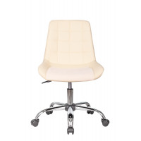 Кресло Бюрократ CH-350SL светло-бежевый искусст.кожа/ткань крестовина металл хром