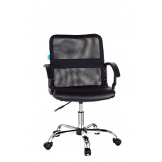 Кресло Бюрократ CH-590SL черный искусст.кожа/сетка крестовина металл хром
