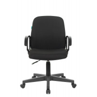 Кресло Бюрократ CH-808-LOW черный 3С11 низк.спин. крестовина пластик