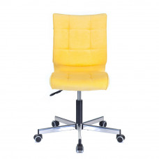 Кресло Бюрократ CH-330M желтый Velvet 74 крестовина металл хром