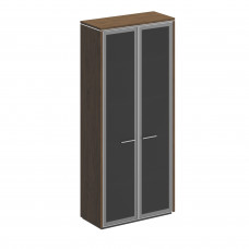 Шкаф для документов с высокими стеклянными дверями Orion ОР ВЛ 344 ДТ дуб табачный